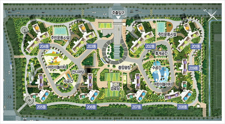 동호수배치도 이미지