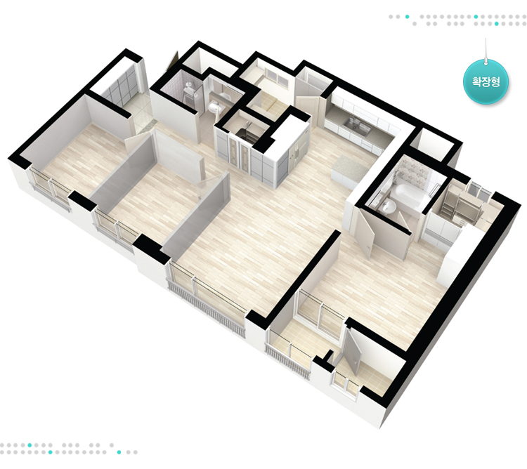 59㎡A 실내투시도(확장형) 이미지