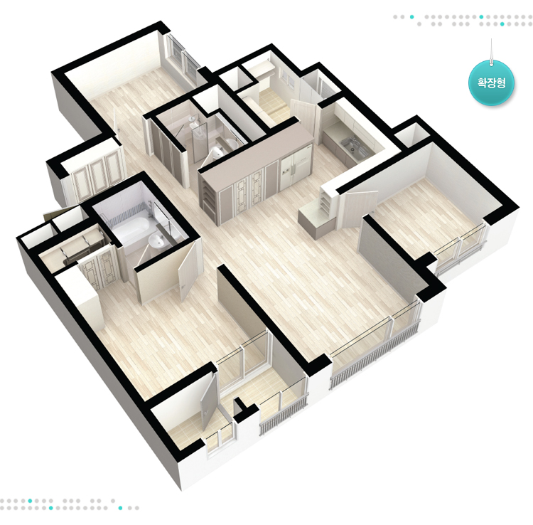 59㎡B 실내투시도(확장형) 이미지