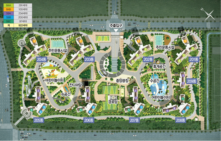 동호수배치도 이미지